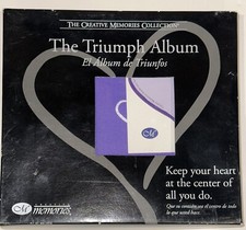 New Creative Memories 7"x7  Purple Triumph Album Scrap Book Silver Heart 12 Pgs