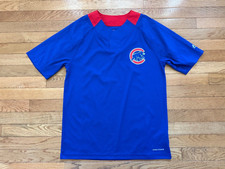 Chicago Cubs Majestic Cool Base Blue BP Jersey Size M Mens Baseball