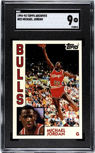 Michael Jordan 1992-93 Topps Archives # 52 NBA Goat HOF SGC 9 MINT 
