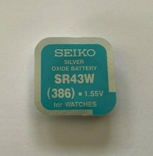 SEIKO Watch Battery 386 SR43W 