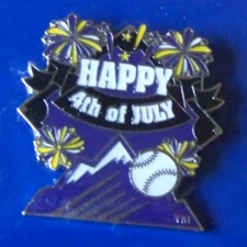 2019 Colorado Rockies Happy 4th of July lapel pin c35477