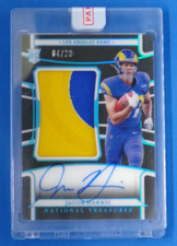 2021 Panini National Treasures Midnight Rookie Patch Auto Jacob Harris Rams 4/20