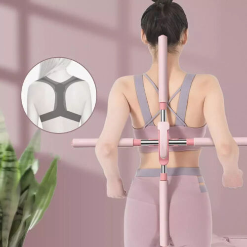 Open Back Stick Posture Corrector Yoga Adjustable Stainless Steel Body Cross - Picture 3 of 5
