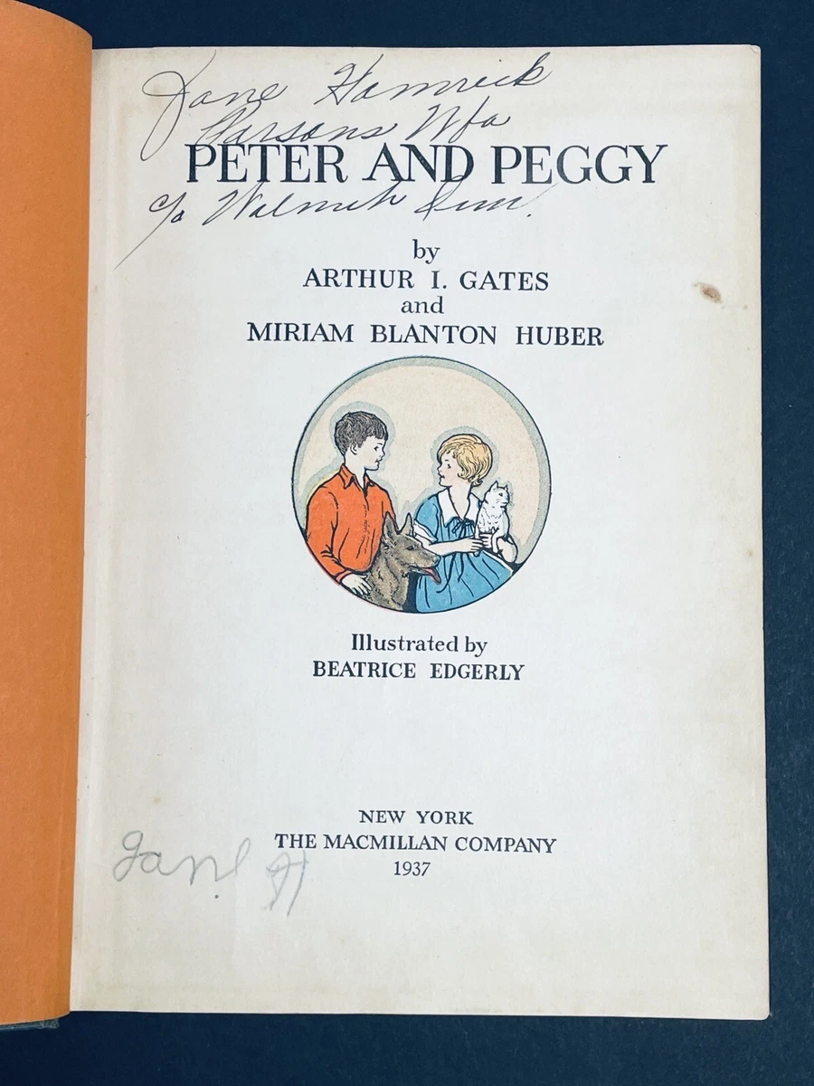 Antique 1937 Peter and Peggy School Primer The Work Play Books by Gates Huber eBay