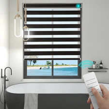 85% Blackout Zebra Blind Roller Shade Waterproof Motorized Window Blinds