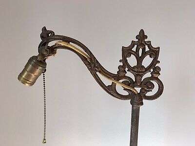 Antique Floor Lamp Brass Cast Iron, Vintage Cast Iron Floor Lamp