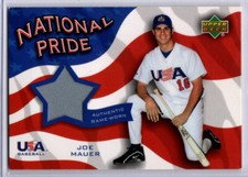 2004 UD Upper Deck USA Baseball National Pride Joe Mauer JERSEY TWINS Team USA