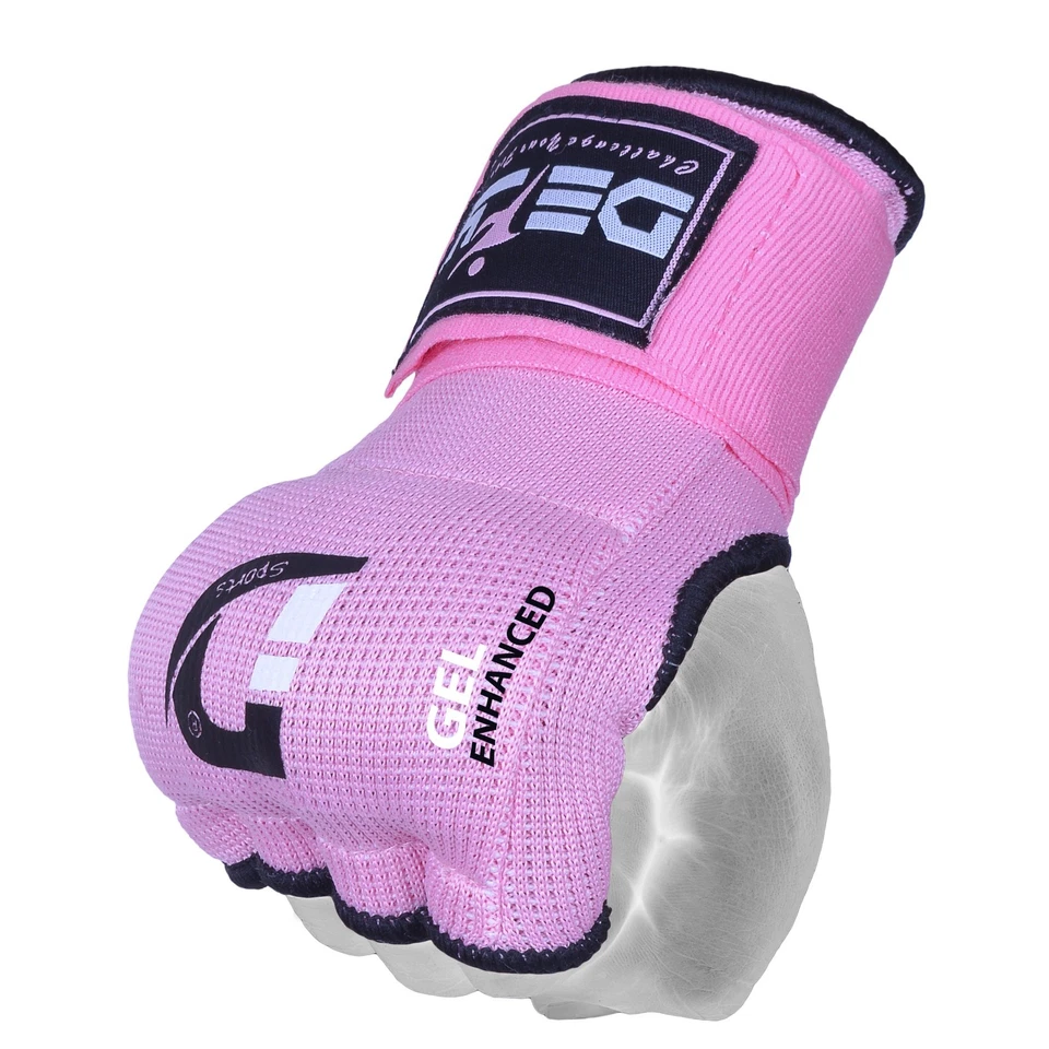 DEFY Gel Padded Ladies Inner Gloves with Hand Wraps MMA Muay Thai Pink S to XL  - Image 3 of 4