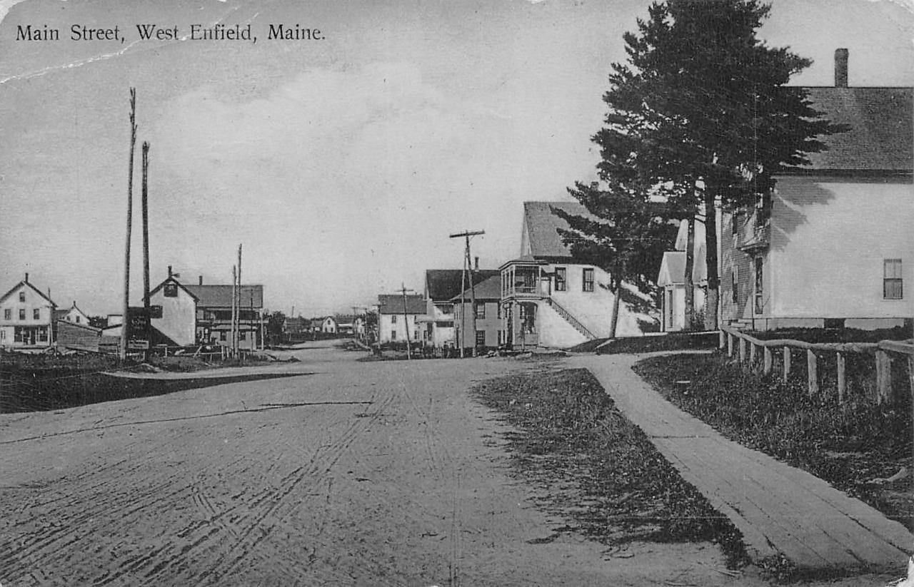 MAIN STREET WEST ENFIELD MAINE POSTCARD 1907 eBay