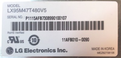 Bande LED LG Innotek 47 Inch Master A Rev 3.7 Panneau LX95M47T480V5 47LX9500