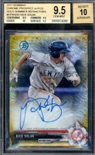 Nick Solak Gem Mint 10 BAS Beckett Autograph 2017 Bowman Chrome Rookie Refractor