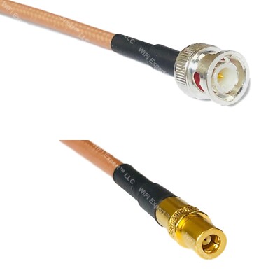 RG400 BNC MALE to SMB FEMALE RF Cable FAST-SHIP LOT
