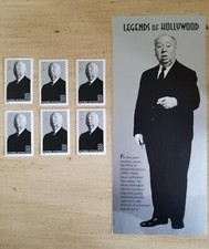 Scott #3226 Alfred Hitchcock (Rear Window) 6 Stamps & side pane -  Free Shipping