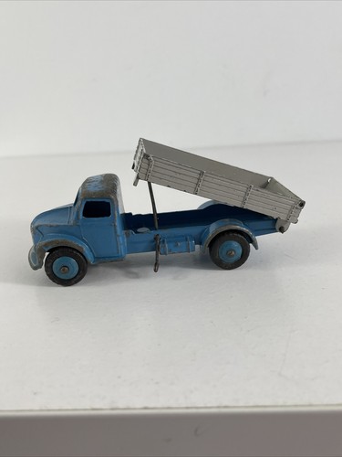 VINTAGE DINKY TOYS DODGE TIPPER TRUCK # 414 BLUE/GRAY MECCANO GT BRITAIN - Picture 5 of 12