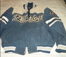 G-III Apparel New England Patriots Leather & Suede Embroidered Jacket Men's XL