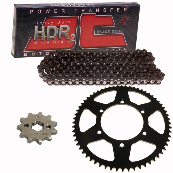 Kettensatz Kawasaki KMX 125 86-87 Kette JT 428 HDR 124 Offen 14/48-image