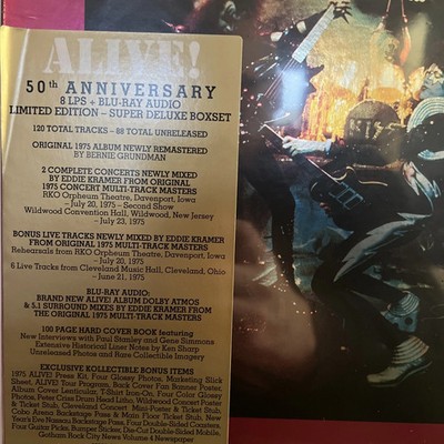 KISS Alive! 50th Anniversary Super Deluxe 8LP Box Set & BONUS SOLO