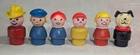 ***VINTAGE FISHER PRICE WOOD/PLASTIC LITTLE PEOPLE LOT OF 6***