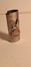 Vintage Harley Davidson Logo Bic Lighter Metal Cove, Sleever - Brass Eagle VG