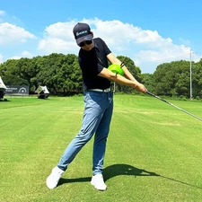 44cm Golf Triangle Putter Practice Trainer Swing Aid Equipment Green PU