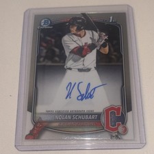 Topps 2025 Bowman Chrome Nolan Schubart Cleveland Guardians Autograph CPA-NS