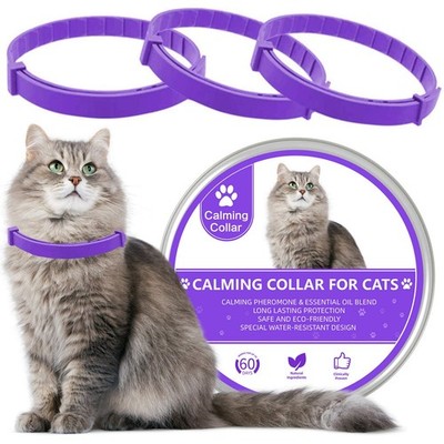 3 Pack Adjustable Anxiety Collar - Cat Calming Pheromones for Cats & Kittens,...
