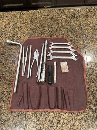 LEGIT COMPLETE Mercedes-Benz R107 560SL 13 Piece Tool Kit Roll BEST ON EBAY