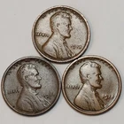 1918 P D S Lincoln Wheat Cents, (3) Penny Lot, Great For Albums - LH-18A