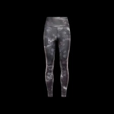 New Nike One Women's High-Waisted 7/8 Printed Leggings Black XS