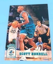 1994 Skybox Scott Burrell #307 Rookie Charlotte Hornets Basketball Card. rookie card picture