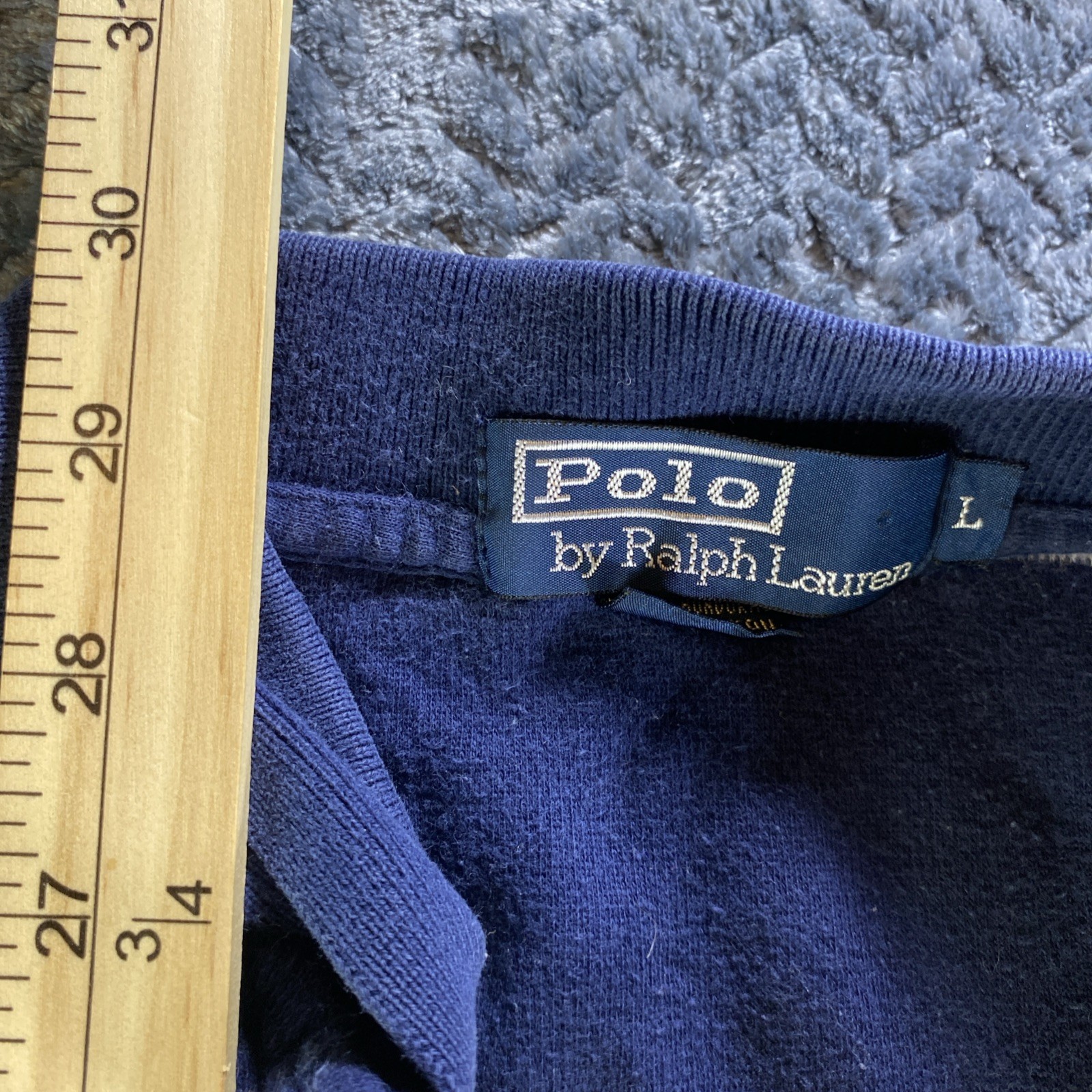 Polo Ralph Lauren Rugby Striped Shirt Mens L Yellow Blue Pony College Vintag thumbnail 7