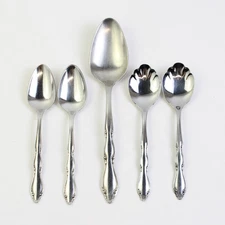 Lot Of 5 International Silver Anniversary (Stainless) Flatware Assorted Spoons