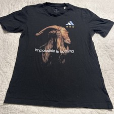 Adidas Argentina Soccer Impossible Is Nothing Messi T Shirt Men’s Small Black