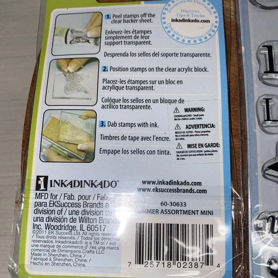 Lote de estampillas transparentes Inkadinkado bebé niño celebrar nuevo en paquete sin abrir 2007-2011 Foto 2 de 4
