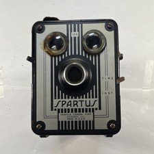 Spartus 120 Vintage Box Camera Black w/ Time/Instant Controls Made in USA