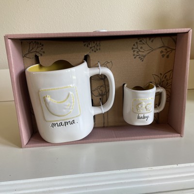 Rae Dunn Chicken Mama Mug Chicks Baby Mini Mug Set Coffee/Tea NEW baby shower 