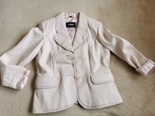 YORN weiche Lederjacke-Kurzblazer Damen rosa Gr.38 mit Krempelarme!