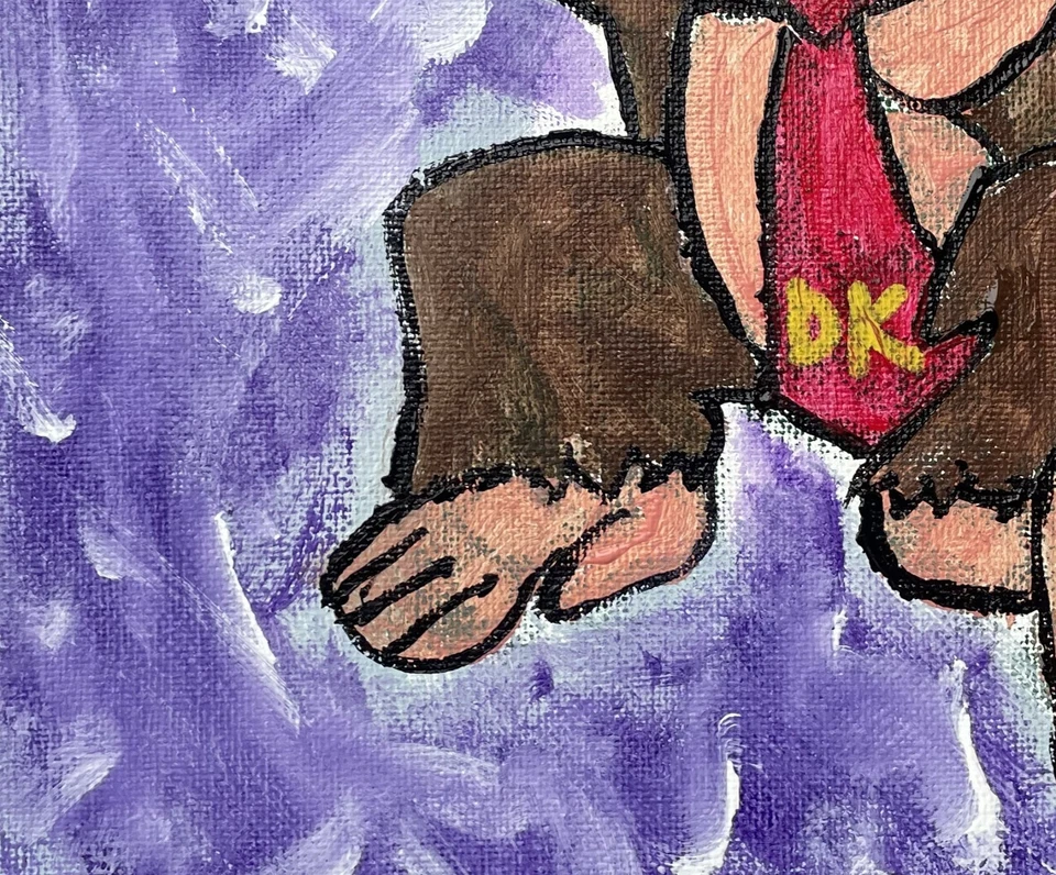 Arte Original "DK" 9x12 Lienzo Expresionismo Diseño Abstracto Arte Hogar Foto 3 de 4