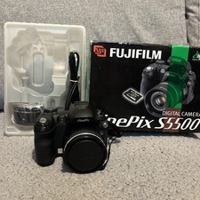 Fujifilm FinePix S5500 Digital Bridge Camera Black 4MP 10x Zoom + Box Tested