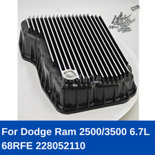 68rfe New Brushed Transmission Pan For 2007.5-2021 Dodge Ram 6.7l Cummins Diesel