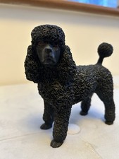 Vintage Black Poodle Figurine – Leonard’s / Leonardo Dog Ornament – Large Statue