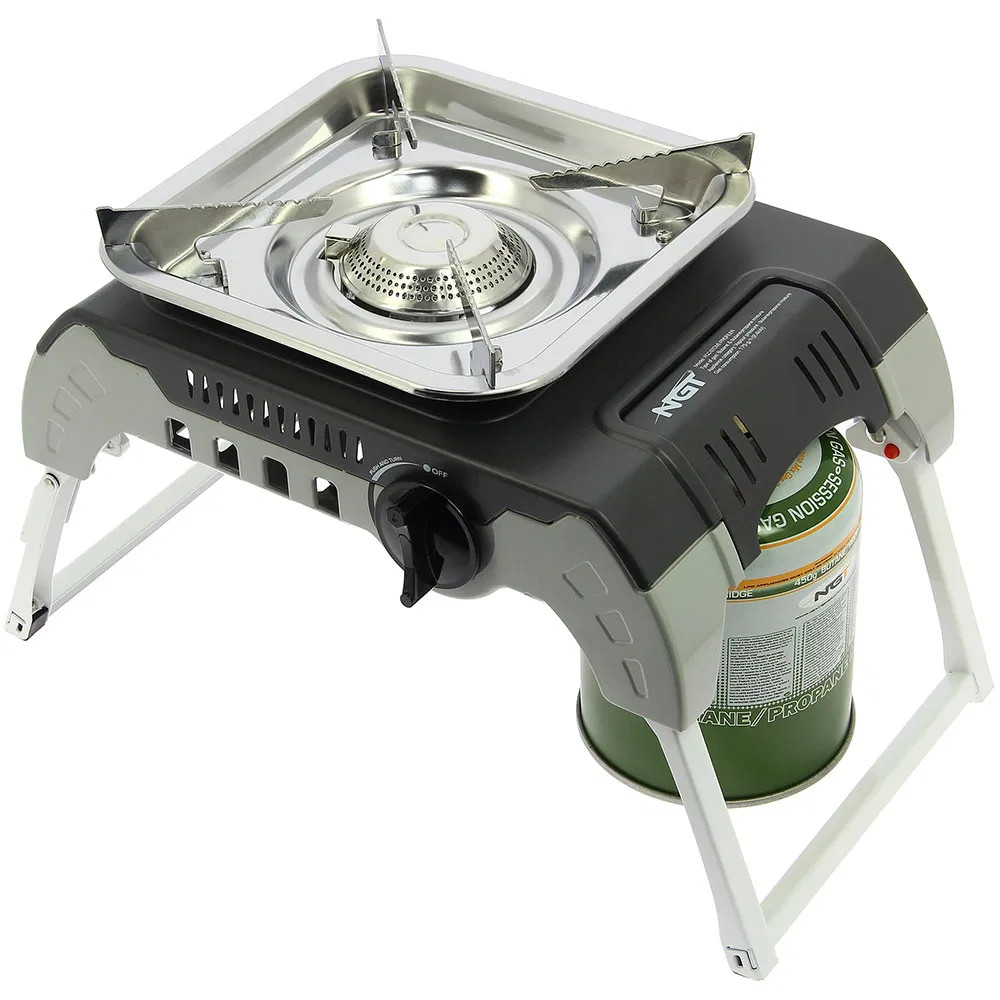 NGT Profiler Gas Stove Compact Carp Fishing Camping Outdoor Cooking + Hard case