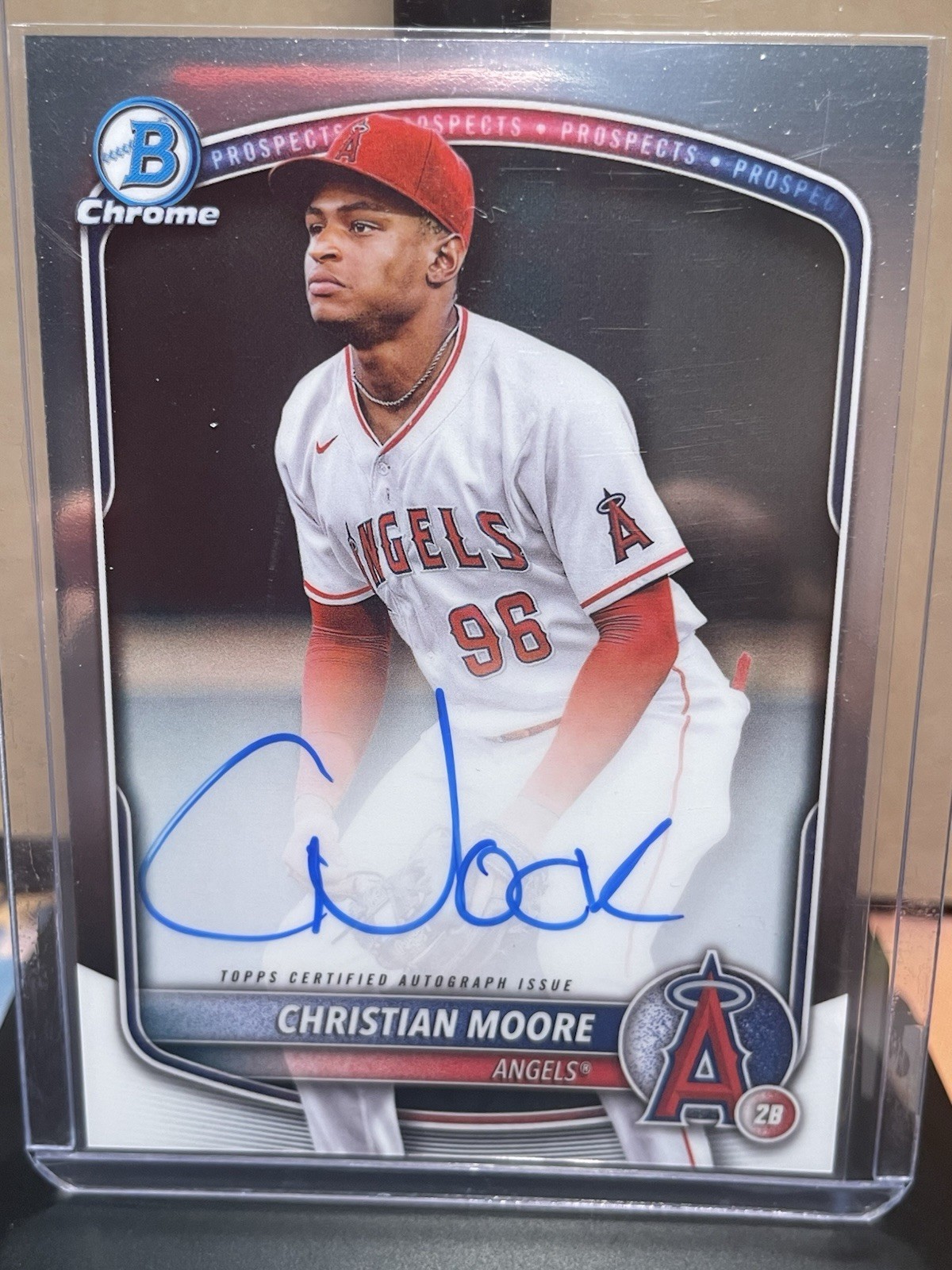 2025 Bowman - Chrome Prospect Autographs Christian Moore #CPA-CMO (AU, RC)