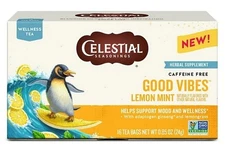 Celestial Seasonings Good Vibes Lemon Mint Herbal Tea