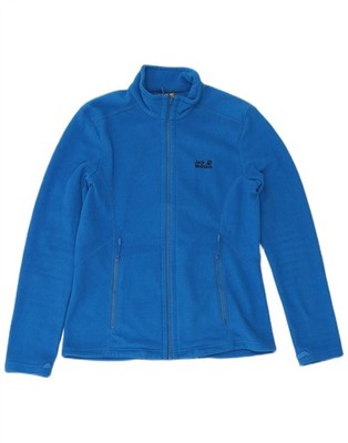 JACK WOLFSKIN Womens Fleece Jacket UK 8/10 Small Blue Polyester AG08