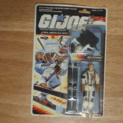 Vintage G.I. Joe 1988 Blizzard Figure Accessories w/ Full File Cardback Bubble