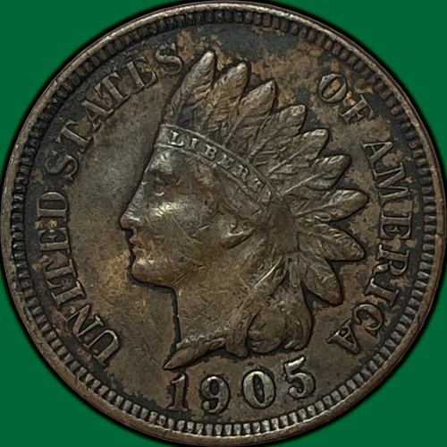 1905 Indian Head Cent Choice Extremely Fine XF+ Coin #34185