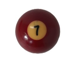 Vintage Replacement Billiard Pool Ball 2 1/4" Diameter Standard  7 Solid Maroon