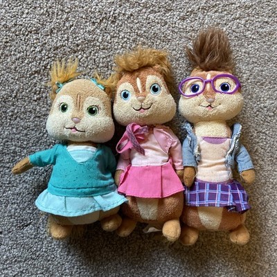 Alvin and The Chipmunks TY Beanies Eleanor Brittany Jeanette The Chipettes 2010