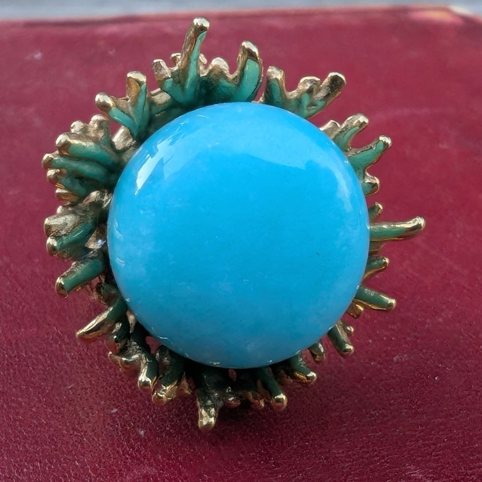 Plunder Gold and Blue  Statement Ring - image 10